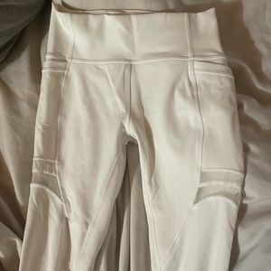 Lululemon cropped white leggings!